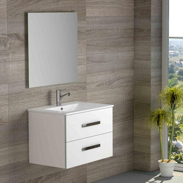 Eviva Astoria 32″ White Modern Bathroom Vanity with White Integrated Porcelain Sink Vanity Eviva